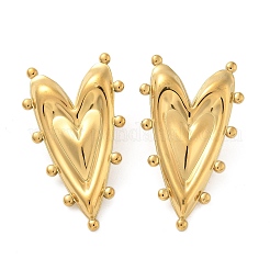 Ионное покрытие (ip) серьги-гвоздики из нержавеющей стали 304 для женщин&nbsp;EJEW-M089-01G