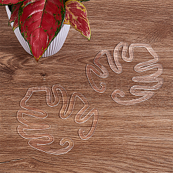 Акриловый фиксатор роста растений в форме листа&nbsp;DIY-WH0430-933B