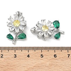 Вращающиеся подвески из латуни с микропаве и кубическим цирконием&nbsp;KK-A287-02P