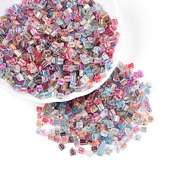 Прозрачные внутри цветные стеклянные бусины&nbsp;SEED-T007-13M