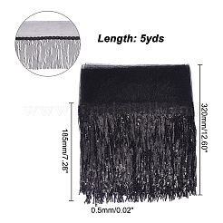 5 ярд блестящего полиэстерового кружева с кисточками&nbsp;OCOR-GA0001-55B