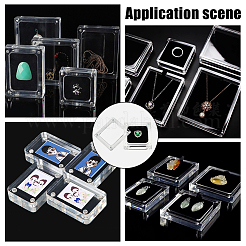 Акриловые упаковочные коробки с бриллиантами и магнитом&nbsp;CON-WH0105-14B