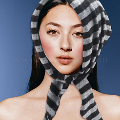 Полиэстеровый полосатый трикотажный шарф-треугольник для женщин&nbsp;AJEW-WH20070-106A