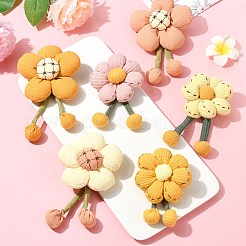 1 комплект из 6 шт. 6 стилей брошей из ткани с цветами разных цветов&nbsp;ST-CJ0038-001