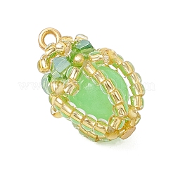 Светящиеся подвески-капли из стеклянных бусин ручной работы&nbsp;PALLOY-MZ00962-03