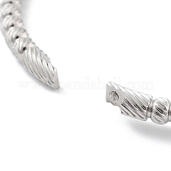 Браслеты из нержавеющей стали 304 с рифлеными шарнирами&nbsp;BJEW-P313-01P