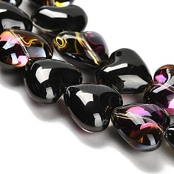 Стеклянные бусины с гальваническим покрытием &nbsp;X-EGLA-B008-01A-HP01