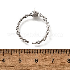 925 открытое кольцо-манжета из стерлингового серебра с паве из кубических цирконий&nbsp;RJEW-R016-01P-01