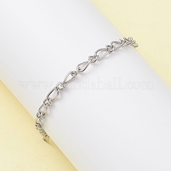 Браслеты-цепочки Figaro из нержавеющей стали 304 для женщин&nbsp;BJEW-JB12772