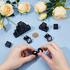 Акриловая квадратная шкатулка с бриллиантами и видимым окошком&nbsp;CON-WH0088-76A-02