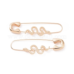 Английская булавка из сплава с серьгами-кольцами в виде змеи для женщин&nbsp;EJEW-E176-01KCG