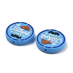 Силиконовые бусины на день отца&nbsp;SIL-V006-02J