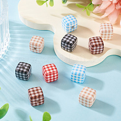 10шт непрозрачные акриловые бусины с принтом&nbsp;MACR-TA0002-43