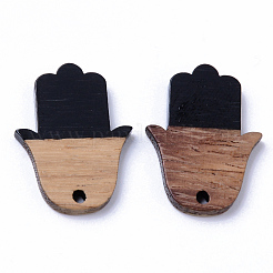 Подвески из смолы и ореха&nbsp;LS-RESI-N025-011A-B04