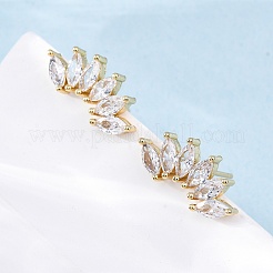 Серьги-гвоздики с конским глазом из сверкающего кубического циркония для нее&nbsp;ZIRC-C025-25G