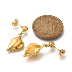 Серьги-гвоздики из нержавеющей стали 304&nbsp;EJEW-P298-01B-G