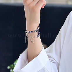 3 нить натуральных содалитовых бусин&nbsp;G-BC0001-26