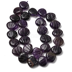 Нити из резных бусин из натурального аметиста&nbsp;G-H339-A07-01A