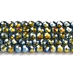 Стеклянные бусины с гальваническим покрытием &nbsp;GLAA-H021-01B-FP05