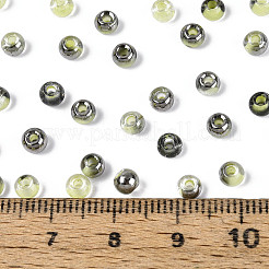 Прозрачные внутри цветные стеклянные бусины&nbsp;SEED-T007-19A-05