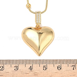 Ожерелья с подвесками из нержавеющей стали 304 с микропаве из прозрачных кубических цирконий для женщин&nbsp;LS-NJEW-Z103-01G-04