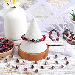 300шт прозрачные акриловые бусины с кракле&nbsp;CACR-SP0001-01C