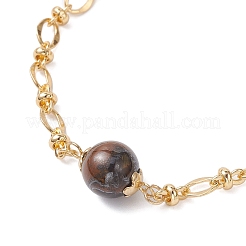 3 комплект браслетов-цепочек из натурального розового кварца&nbsp;BJEW-JB12646