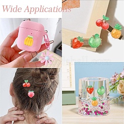 60 шт. 6 стиля фруктовых прозрачных и непрозрачных кабошонов из декаден-полимерной смолы&nbsp;CRES-YW0002-68