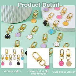24 шт. 6 стильных эмалевых подвесных украшений из сплава&nbsp;KEYC-DC00047