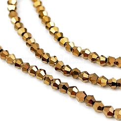 Прозрачные стеклянные бусины гальваническим пряди&nbsp;LS-EGLA-A039-T2mm-UA11