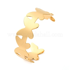 Браслеты-манжеты из нержавеющей стали 304 для женщин&nbsp;BJEW-Q045-02A-G