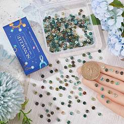 2 нити бусин из натурального хризоколла и лазурита&nbsp;G-SC0002-70