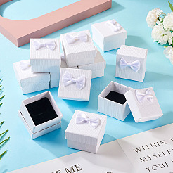 Квадратные картонные бумажные подарочные коробки для хранения колец&nbsp;CON-TAC0001-17B