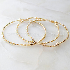 3 шт. латунные круглые браслеты из бусин&nbsp;OC6441