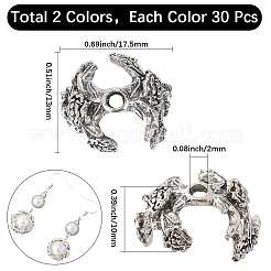 60 шт. двухцветные колпачки из сплава&nbsp;FIND-SC0017-70