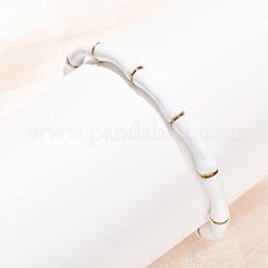 Браслеты-манжеты из нержавеющей стали 304 с эмалью для женщин&nbsp;BJEW-G780-01G