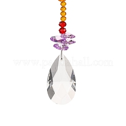 Подвеска-ловец солнца из стекла и железа&nbsp;HJEW-K047-02P-03