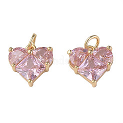 Латунные микропаве прозрачные подвески с фианитом&nbsp;X-KK-N233-228A