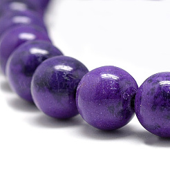 Синтетический океан белого нефрита бисер пряди&nbsp;G-S254-6mm-B03