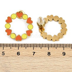 Серьги-гвоздики из нержавеющей стали 304 с эмалью&nbsp;EJEW-K268-18G