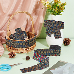 7 м плоские полиэстеровые ленты в этническом стиле&nbsp;SRIB-WH0011-099