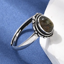 Кольца из натурального драгоценного камня&nbsp;RJEW-A084-08AS