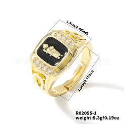 Латунные микро проложить пальцев кольца кубического циркония&nbsp;SI4821-1