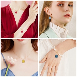 20 шт. 10 цвета гальванические подвески из смолы&nbsp;RESI-SC0001-56LG