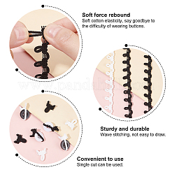 20 ярд 2-цветной эластичной кружевной отделки Chinlon&nbsp;DIY-PH0008-47