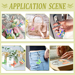 24 шт. брелок-подвеска в виде бабочки из ПВХ&nbsp;DIY-WR0005-06