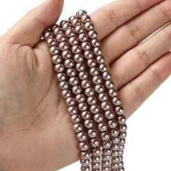 Экологичные нити жемчужных бусин из окрашенного стекла&nbsp;LS-HY-A008-6mm-RB085