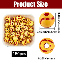 150 шт. непрозрачные акриловые круглые бусины&nbsp;MACR-PA0001-09A