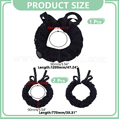 Шифоновый кружевной воротник с оборками&nbsp;AJEW-WH0007-63B