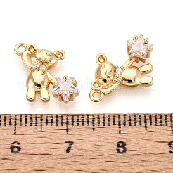 Латунные микропаве прозрачные подвески с фианитом&nbsp;KK-T078-02G-04